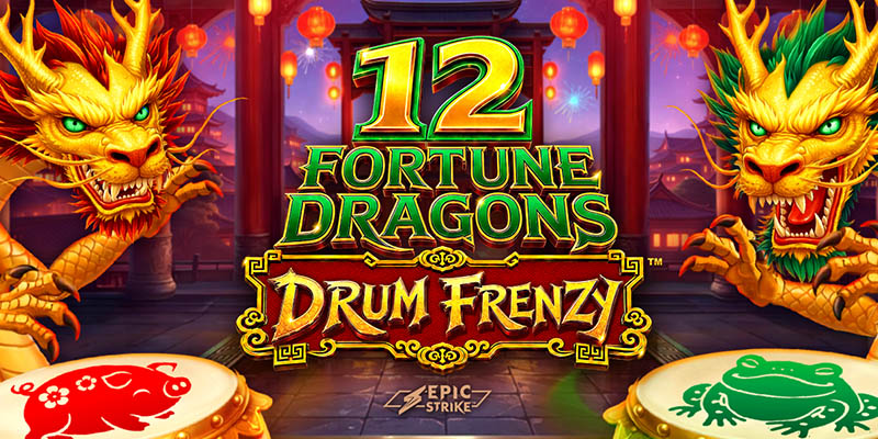 12 Fortune Dragons Drum Frenzy