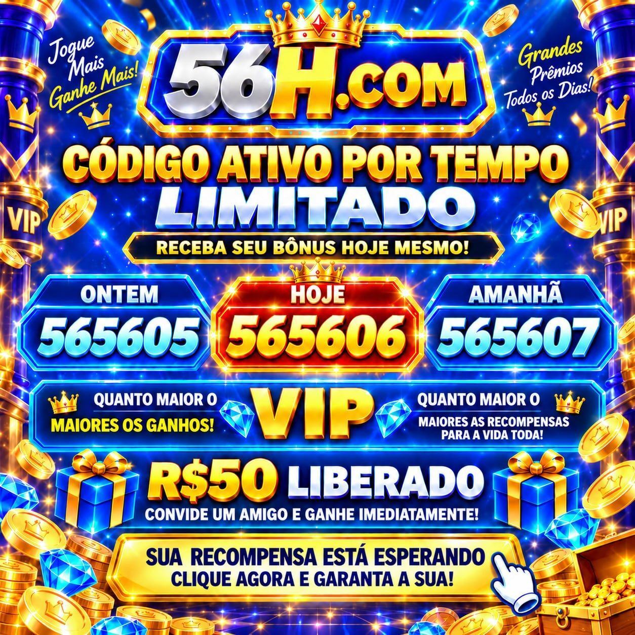 56H.COM código de resgate